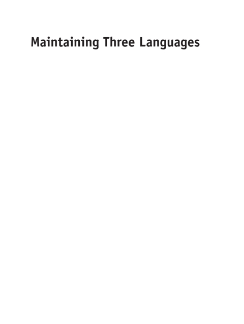 Maintaining Three Languages 
