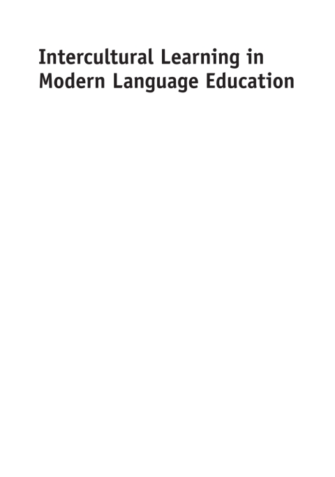 Cover image for book Intercultural Learning in Modern Language Education