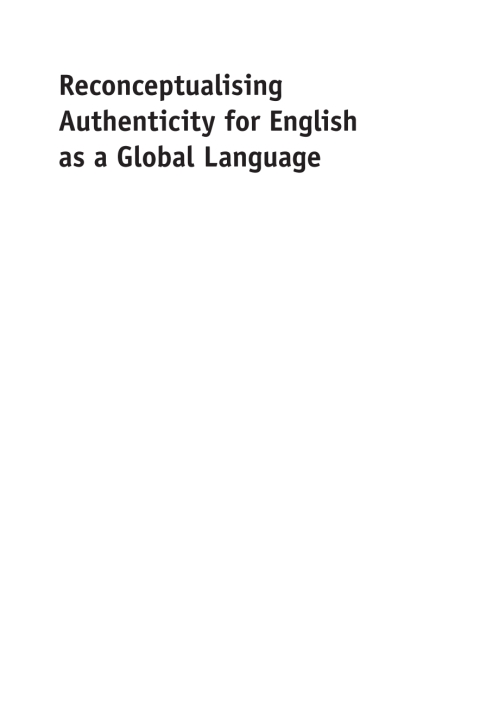 Cover image for book Reconceptualising Authenticity for English as a Global Language