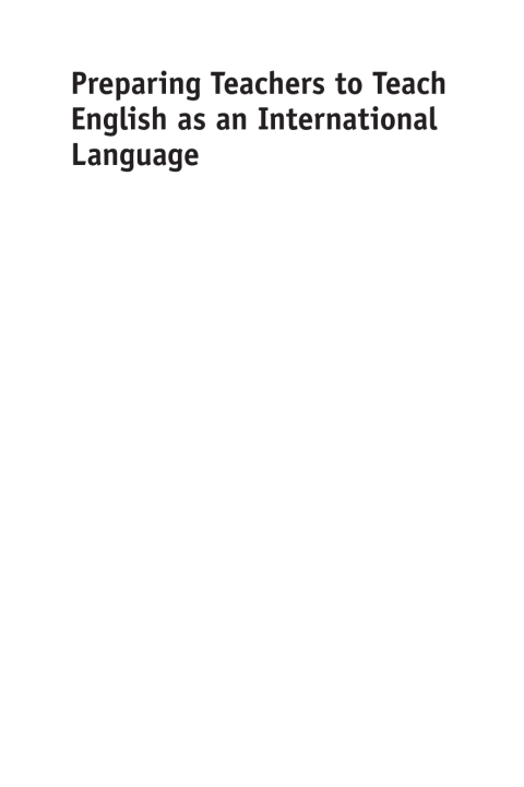 Cover image for book Preparing Teachers to Teach English as an International Language