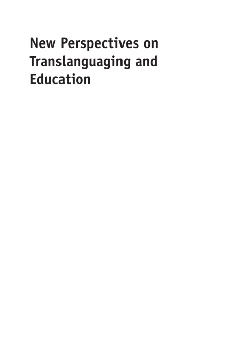 Cover image for book New Perspectives on Translanguaging and Education