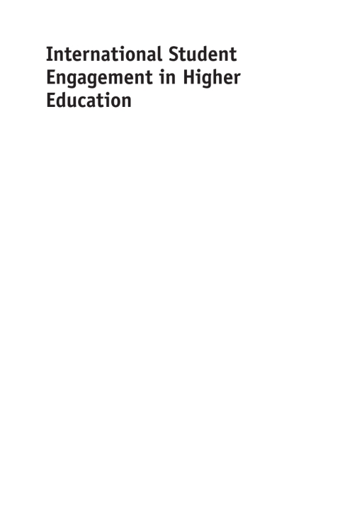 Cover image for book International Student Engagement in Higher Education