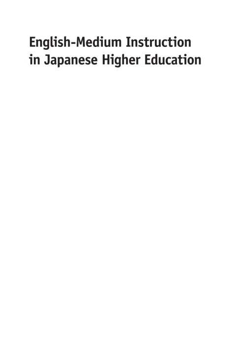 Cover image for book English-Medium Instruction in Japanese Higher Education