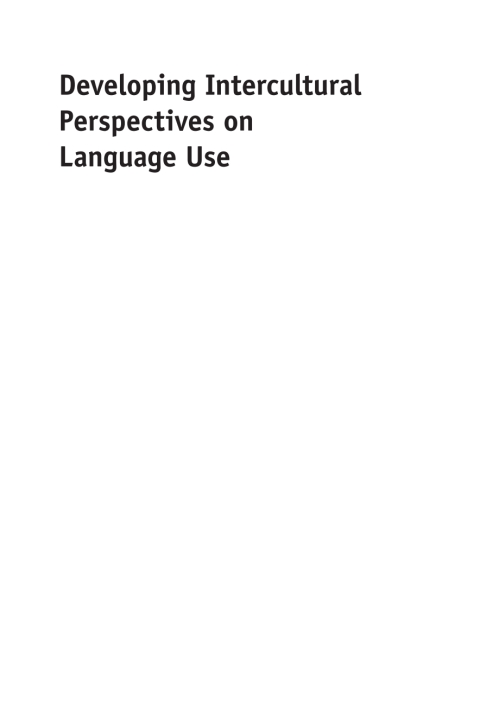 Cover image for book Developing Intercultural Perspectives on Language Use