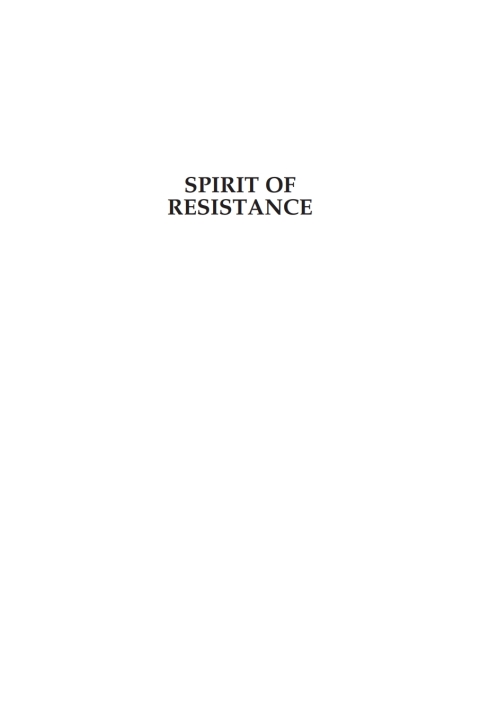 Cover image for book Spirit of Resistance