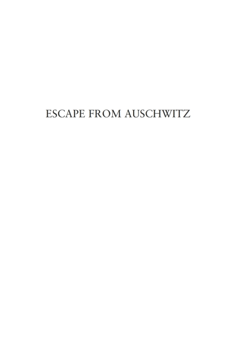 Cover image for book Escape from Auschwitz