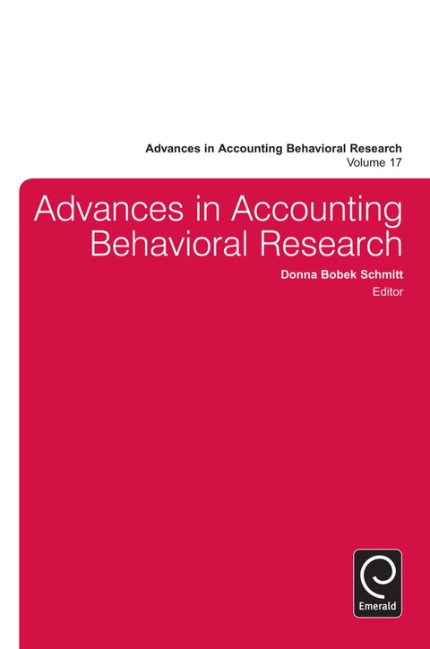 Cover image for book Advances in Accounting Behavioral Research
