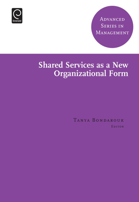 Cover image for book Shared Services as a New Organizational Form