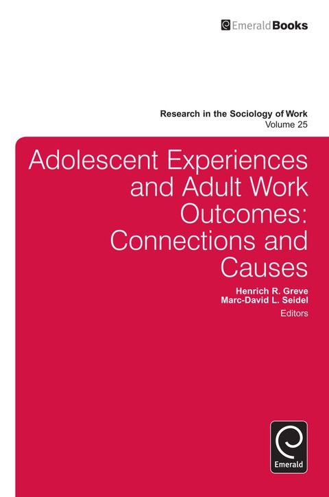Cover image for book Adolescent Experiences and Adult Work Outcomes