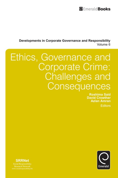 Cover image for book Ethics, Governance and Corporate Crime