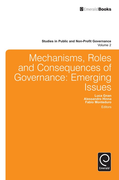 Cover image for book Mechanisms, Roles and Consequences of Governance