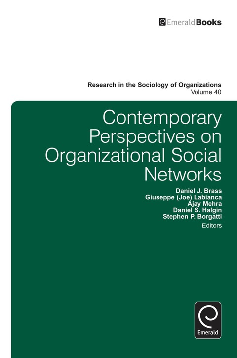 Cover image for book Contemporary Perspectives on Organizational Social Networks