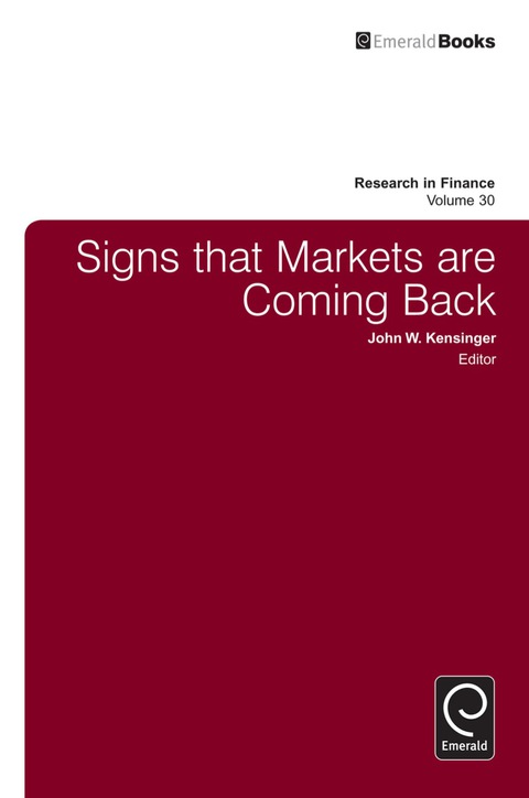 Cover image for book Signs that Markets are Coming Back