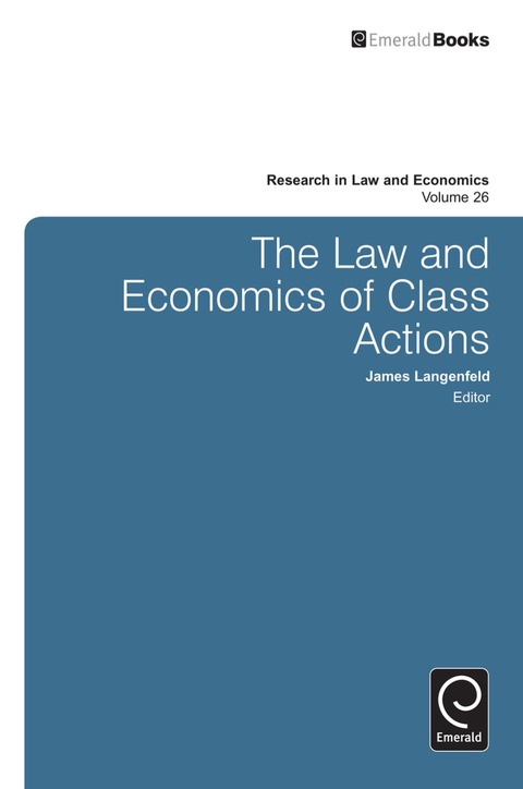 Cover image for book The Law and Economics of Class Actions