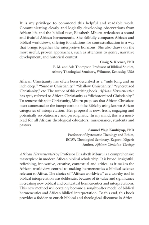 Cover image for book African Hermeneutics