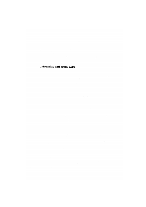 Citizenship and Social Class 
