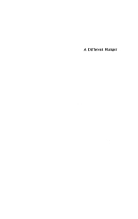 Cover image: A Different Hunger 1st edition 9780861043712