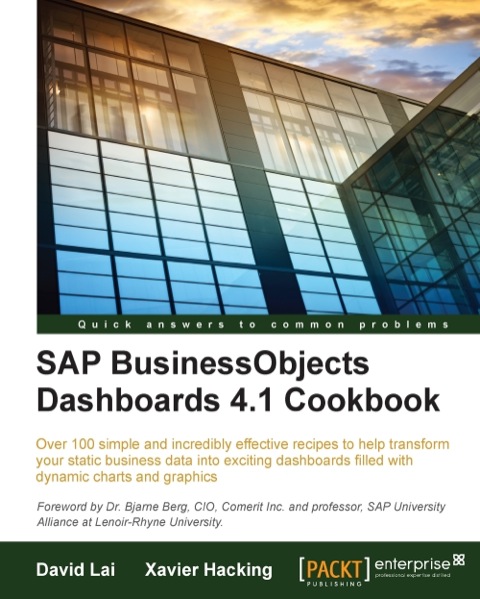 Cover image for book SAP BusinessObjects Dashboards 4.1 Cookbook