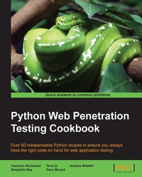 Cover image: Python Web Penetration Testing Cookbook 1st edition 9781784392932