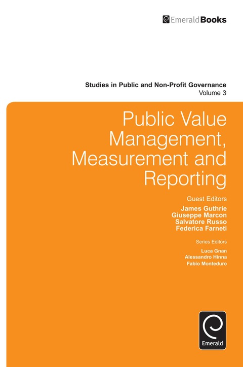 Cover image for book Public Value Management, Measurement and Reporting