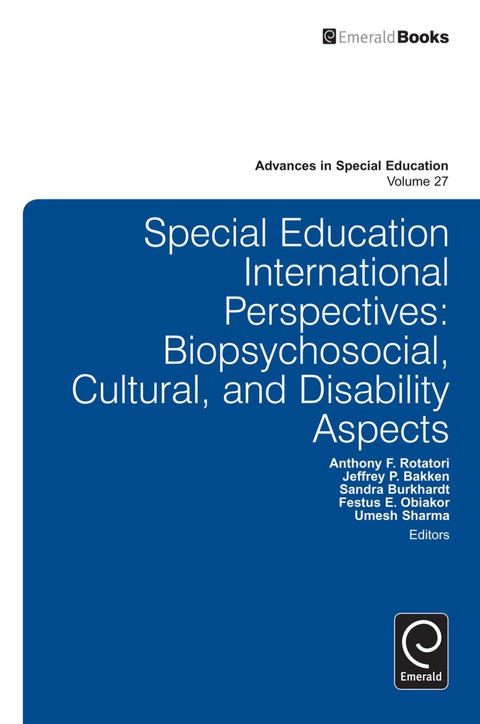 Cover image for book Special Education International Perspectives