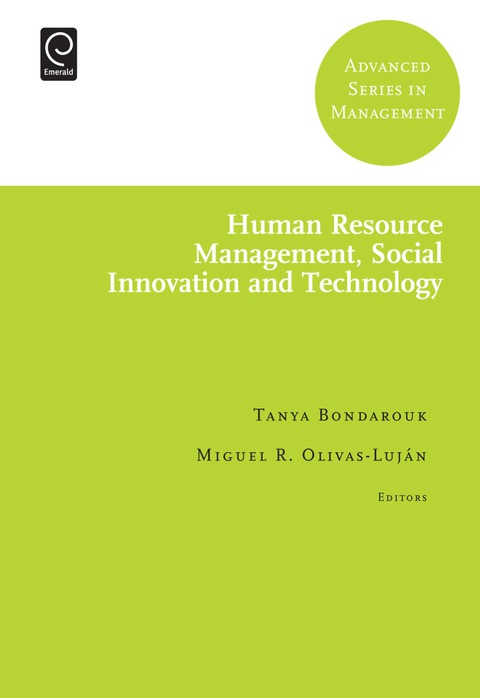 Cover image for book Human Resource Management, Social Innovation and Technology