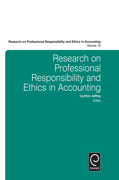 Cover image for book Research on Professional Responsibility and Ethics in Accounting