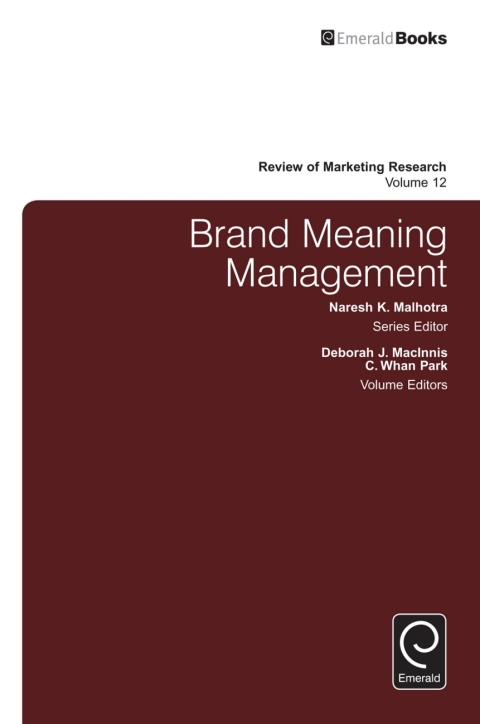 Cover image for book Brand Meaning Management
