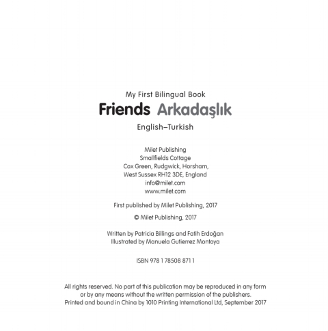 Cover image for book My First Bilingual Book–Friends (English–Turkish)