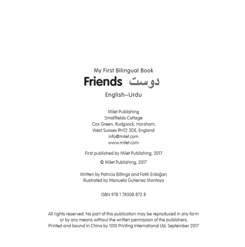 Cover image for book My First Bilingual Book–Friends (English–Urdu)