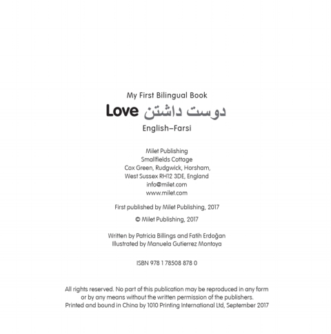 Cover image for book My First Bilingual Book–Love (English–Farsi)