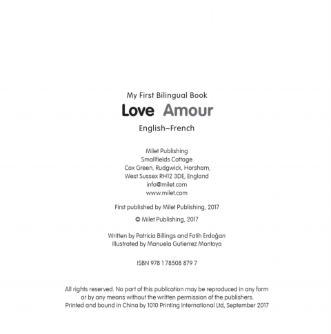 Cover image for book My First Bilingual Book–Love (English–French)