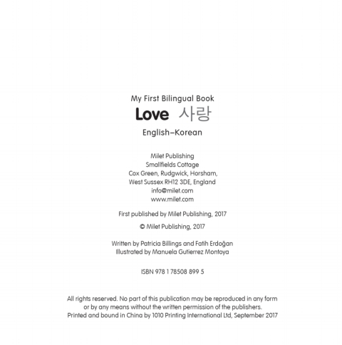 Cover image for book My First Bilingual Book–Love (English–Korean)