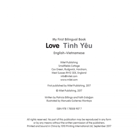 Cover image for book My First Bilingual Book–Love (English–Vietnamese)