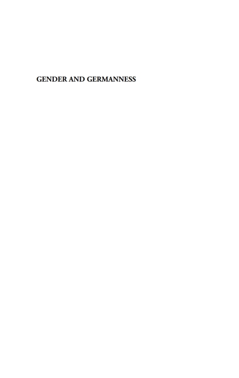Cover image for book Gender and Germanness