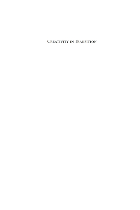 Cover image for book Creativity in Transition