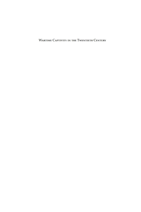 Cover image for book Wartime Captivity in the 20th Century