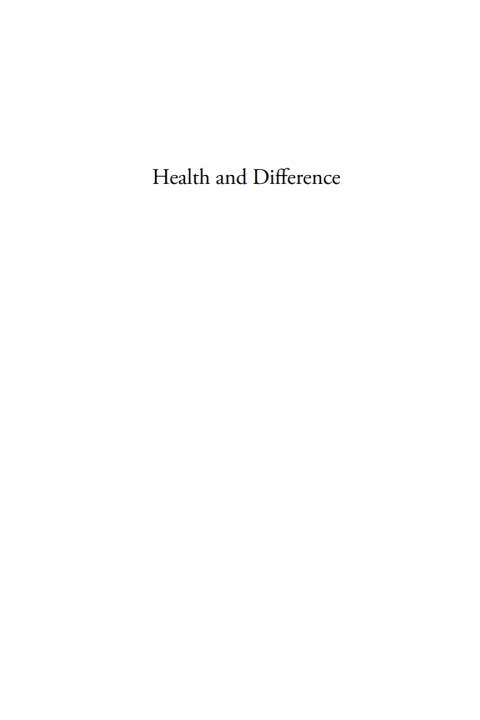 Cover image for book Health and Difference