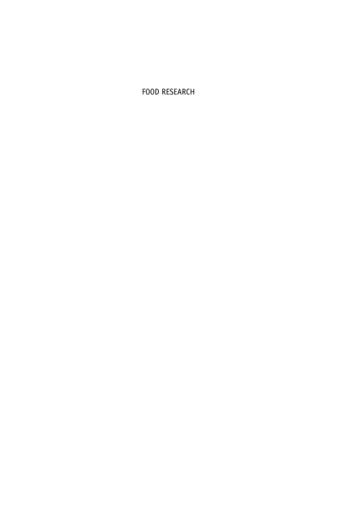 Cover image for book Food Research