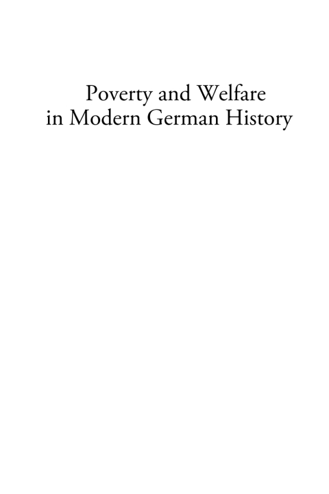 Cover image for book Poverty and Welfare in Modern German History