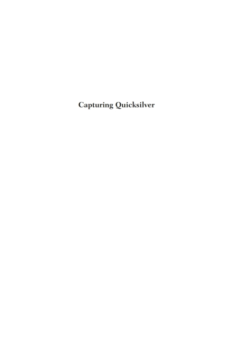 Cover image for book Capturing Quicksilver