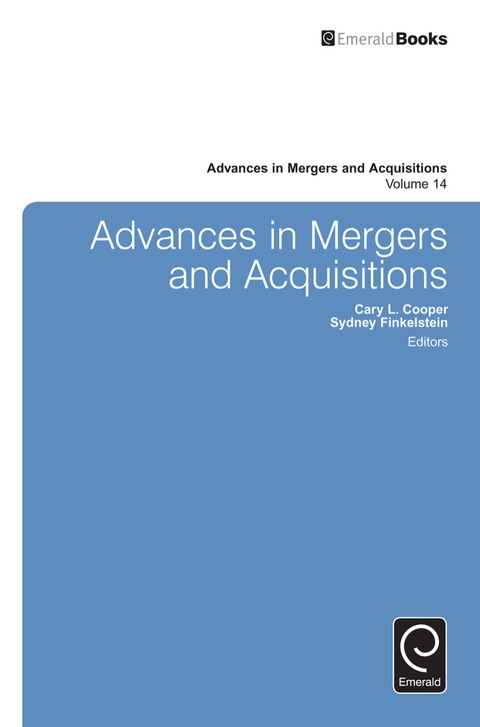 Advances in Mergers and Acquisitions 