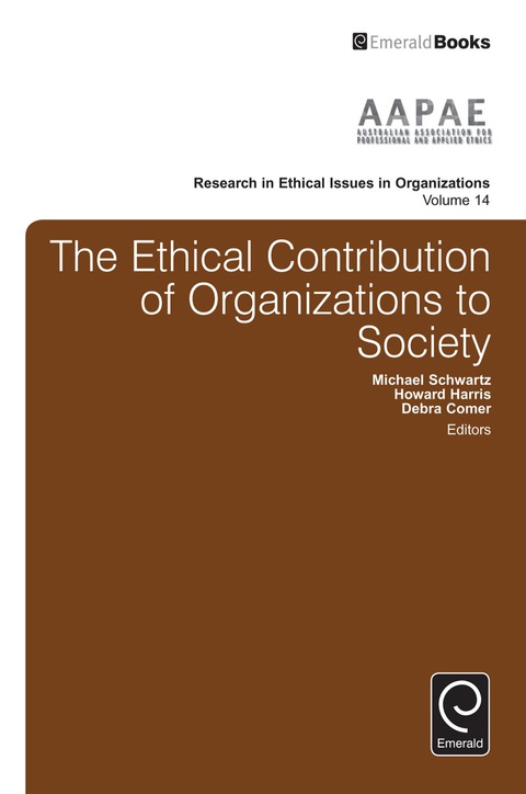 Cover image for book The Ethical Contribution of Organizations to Society