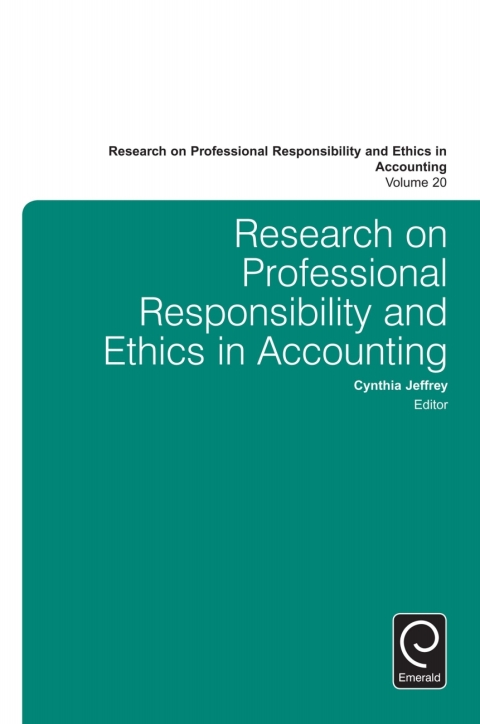 Cover image for book Research on Professional Responsibility and Ethics in Accounting