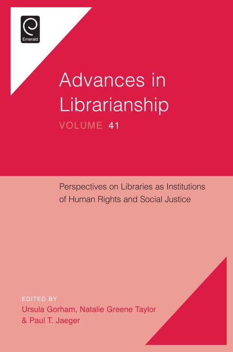 Cover image for book Perspectives on Libraries as Institutions of Human Rights and Social Justice