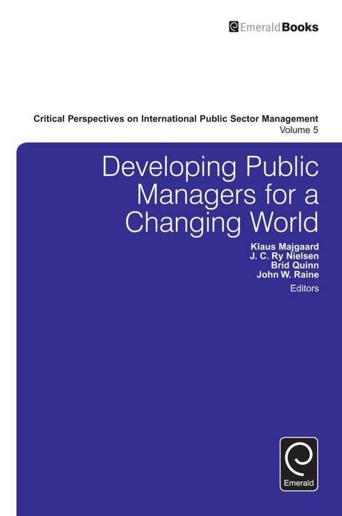 Cover image for book Developing Public Managers for a Changing World