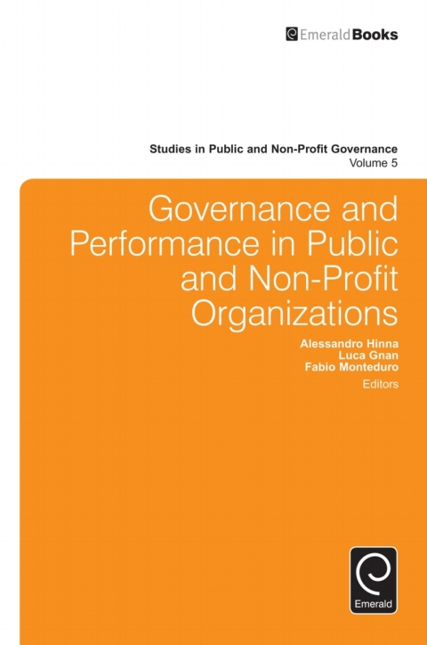 Cover image for book Governance and Performance in Public and Non-Profit Organizations