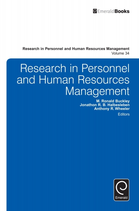 Cover image for book Research in Personnel and Human Resources Management