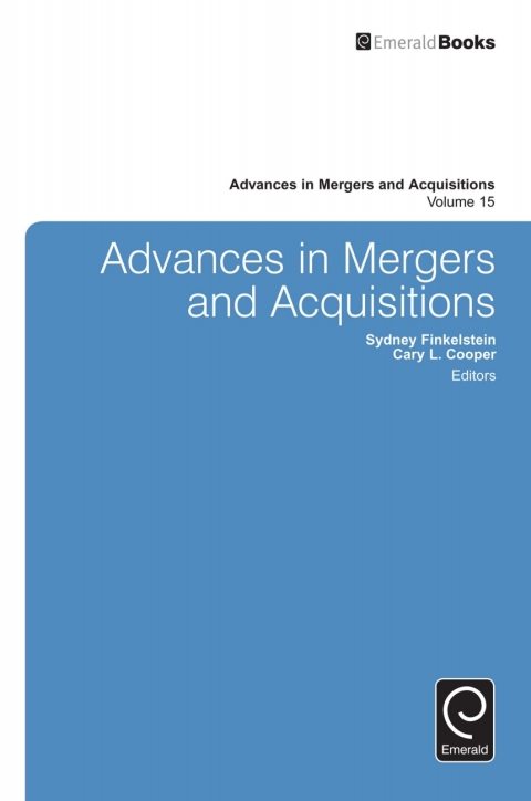 Advances in Mergers and Acquisitions 