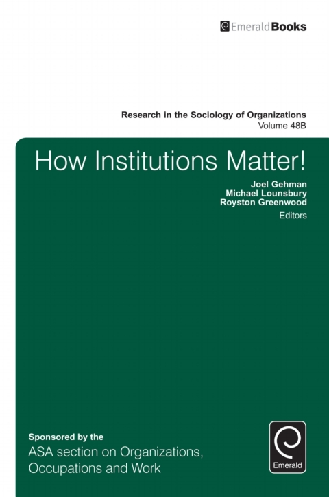 Cover image for book How Institutions Matter!